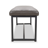 Maelis Grey Faux Leather Dining Bench from Roseland Furniture