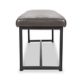 Maelis Grey Faux Leather Dining Bench from Roseland Furniture