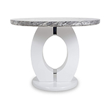 Pendeen 100cm Faux Marble Top Round Dining Table from Roseland Furniture