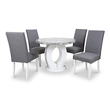 Pendeen 100cm Faux Marble Top Round Dining Table from Roseland Furniture