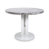 Pendeen 100cm Faux Marble Top Round Dining Table from Roseland Furniture