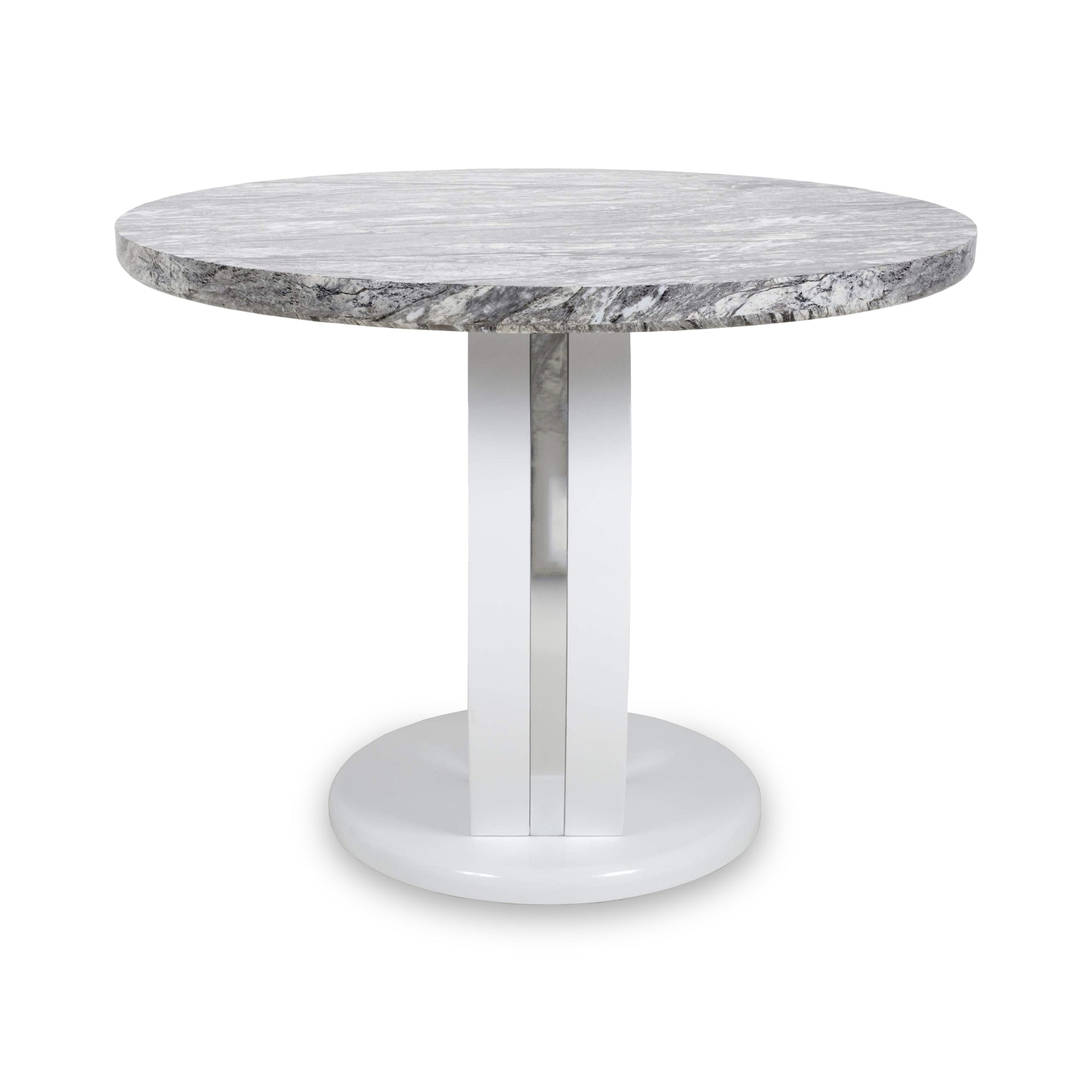 Pendeen 100cm Faux Marble Top Round Dining Table from Roseland Furniture