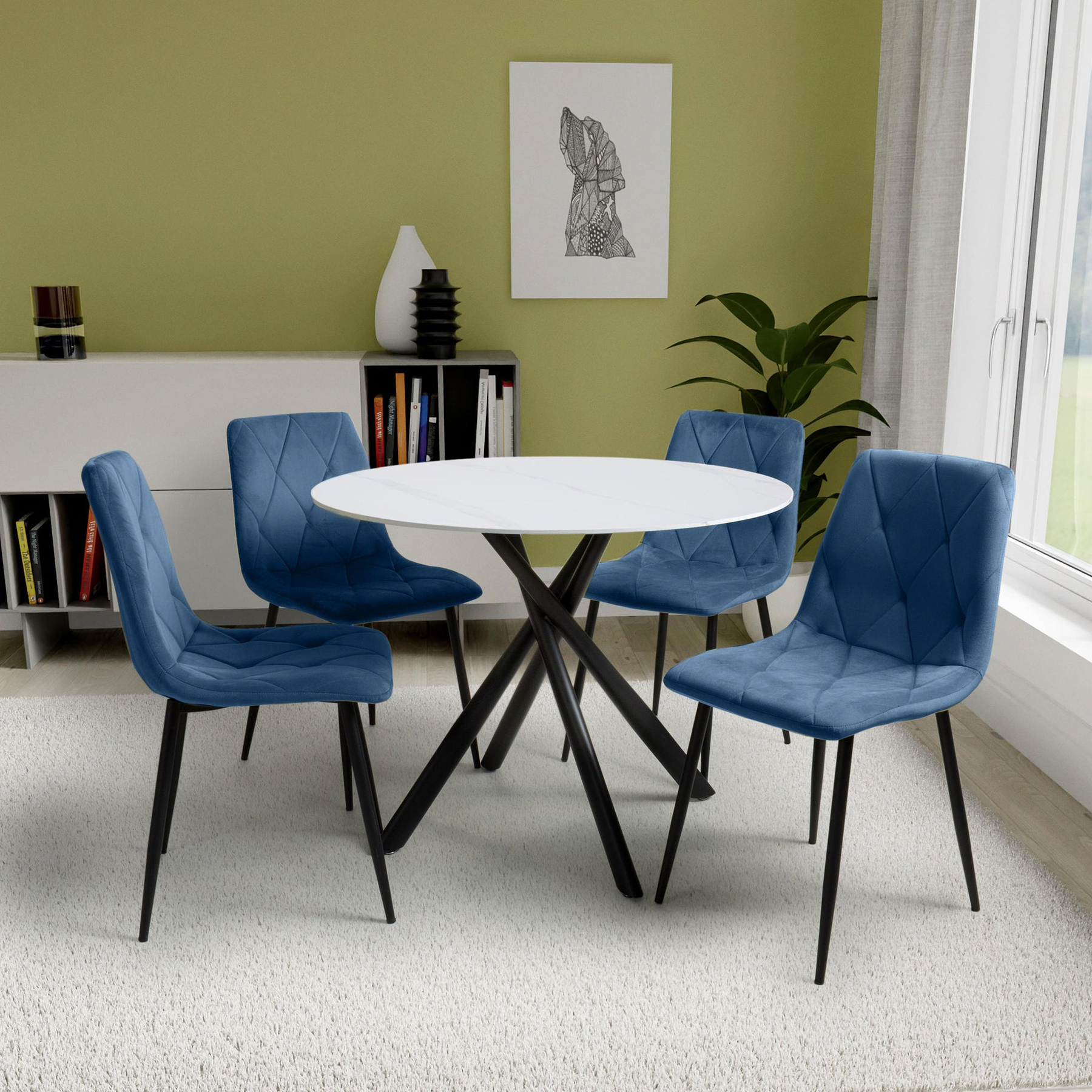 Coombe 100cm Round Dining Table from Roseland Furniture
