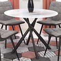 Coombe 100cm Round Dining Table White from Roseland Furniture
