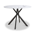 Coombe 100cm Round Dining Table White from Roseland Furniture