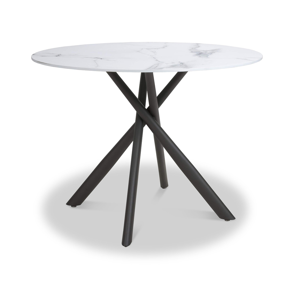 Coombe 100cm Round Dining Table White from Roseland Furniture