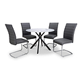 Coombe 100cm Round Dining Table White from Roseland Furniture