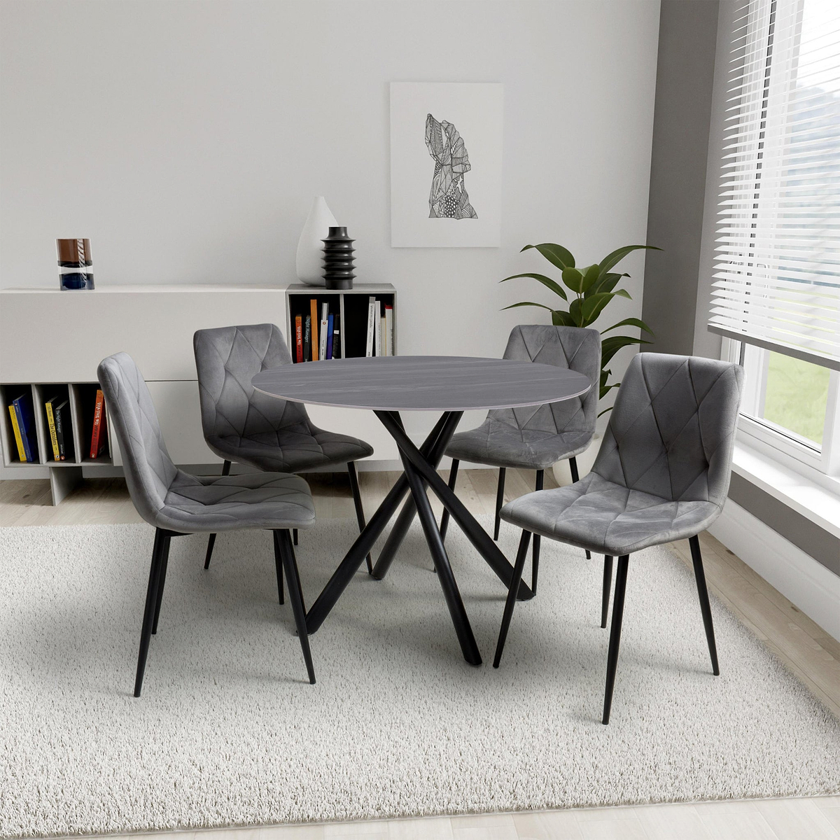 Coombe 100cm Round Dining Table from Roseland Furniture