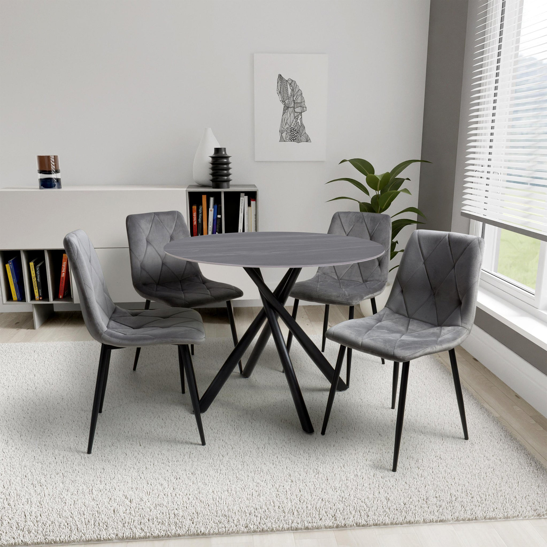 Coombe 100cm Round Dining Table from Roseland Furniture