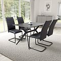 Penhallow Black 120cm Dining Table 