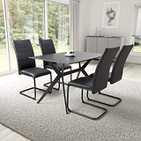 Penhallow Black 120cm Dining Table 