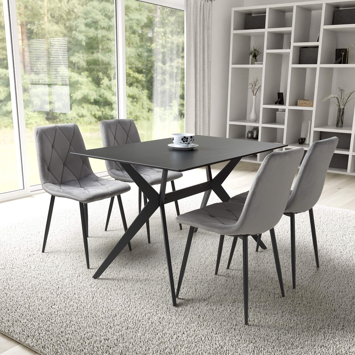 Penhallow Black 120cm Dining Table 