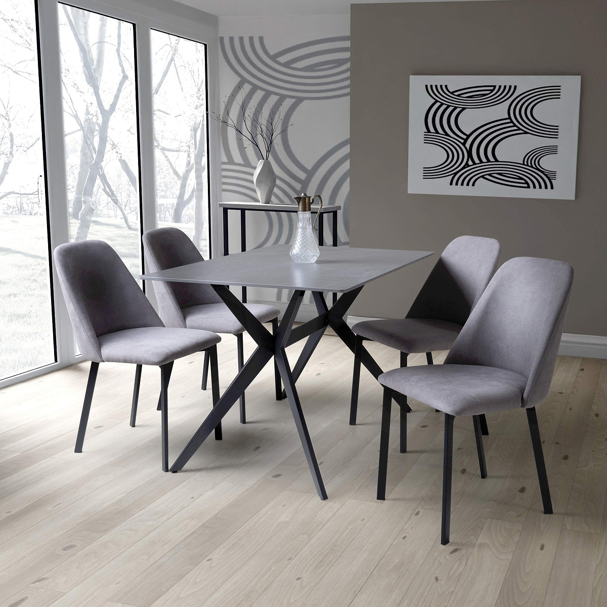 Penhallow Grey 120cm Dining Table 