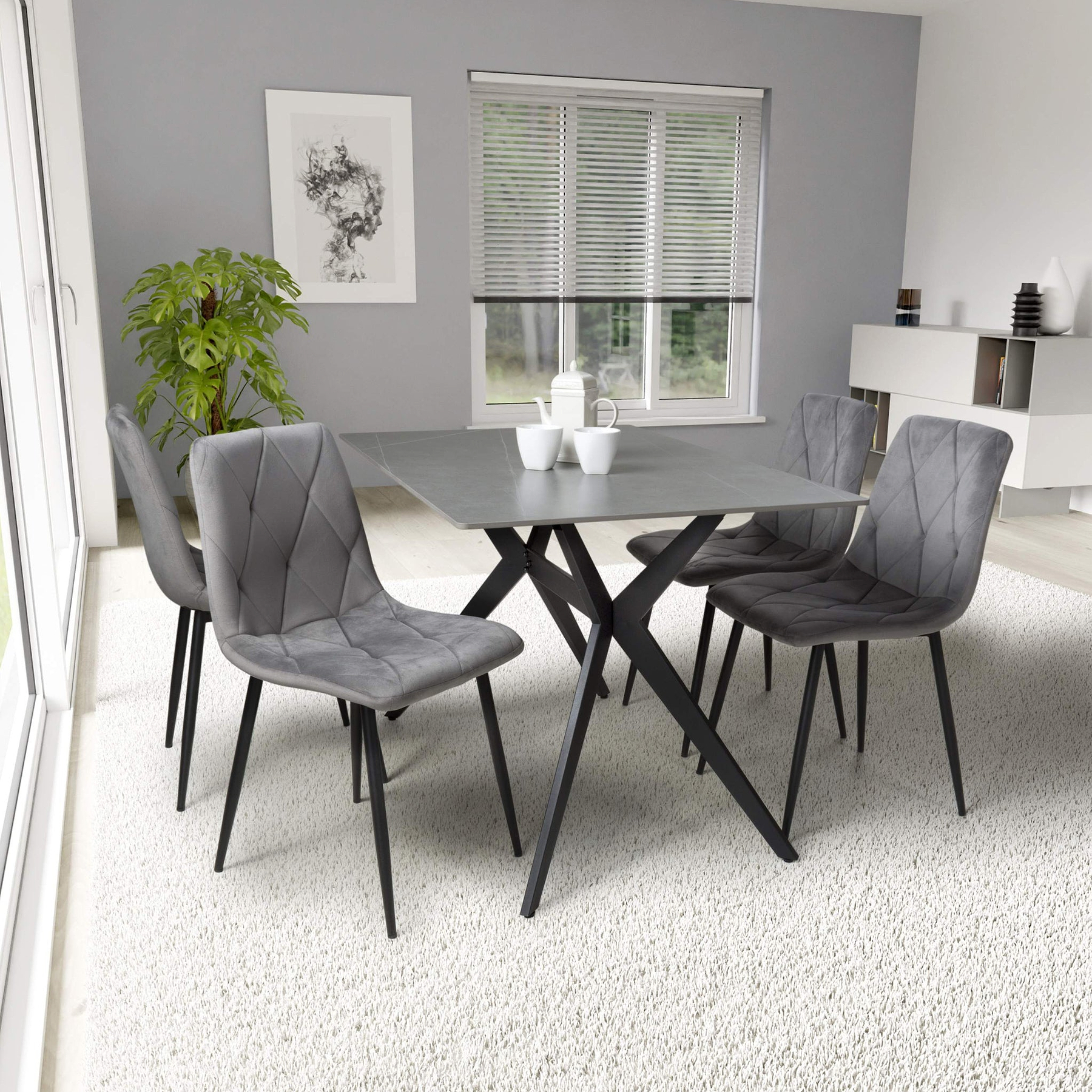 Penhallow Grey 120cm Dining Table 