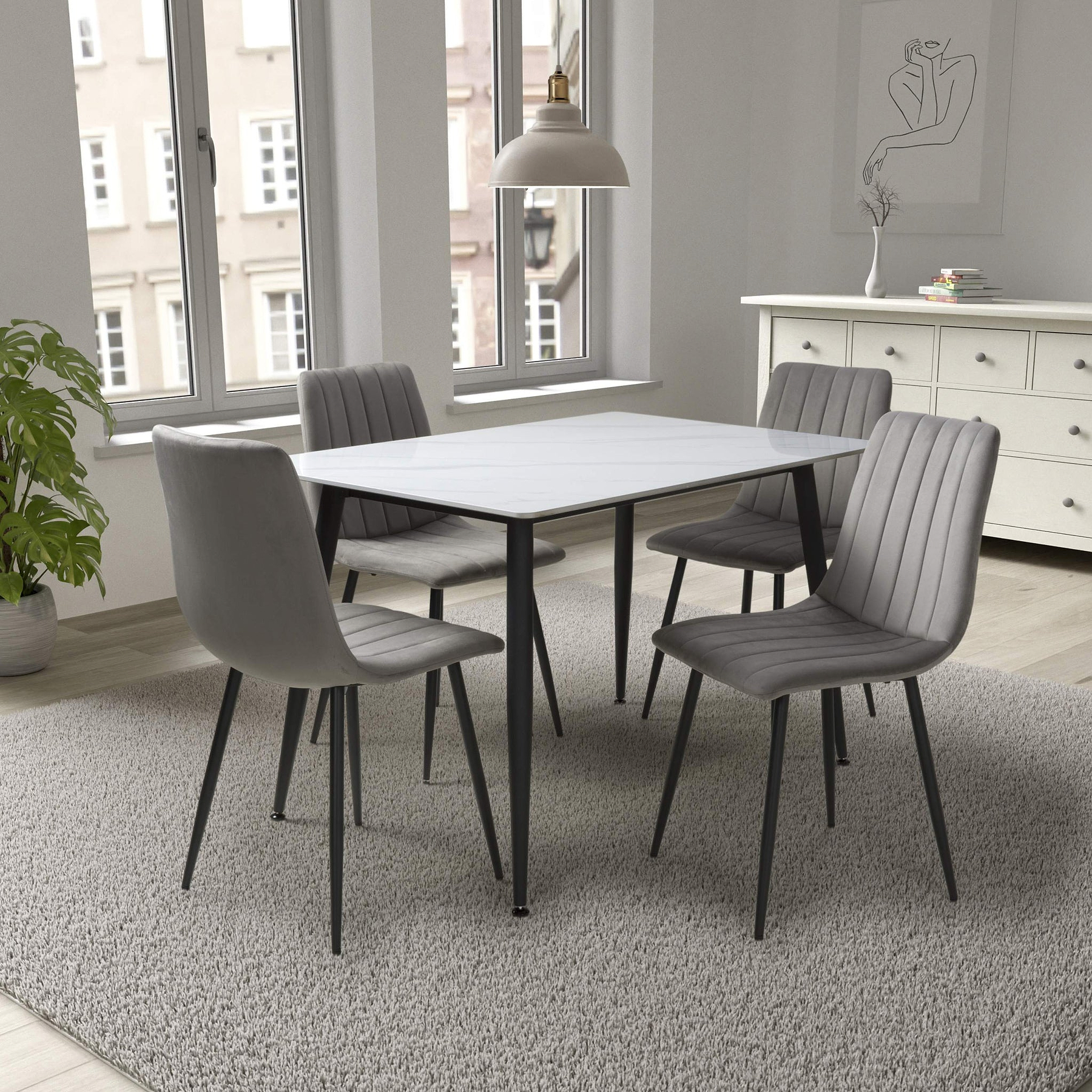 Hendra White 120cm Dining Table