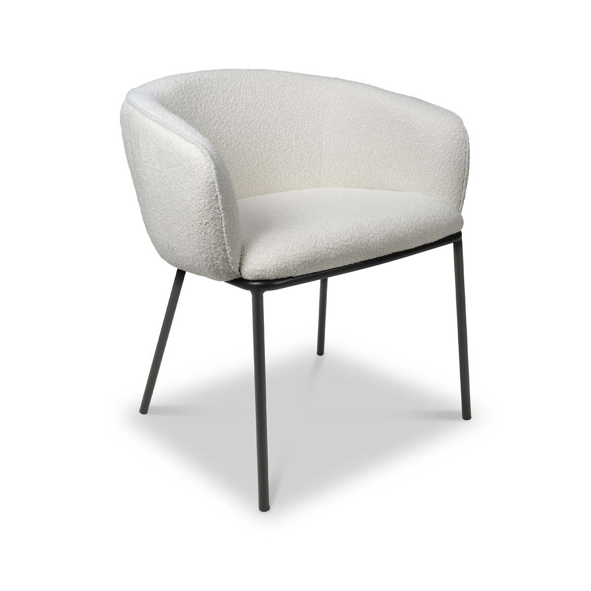 Newbridge White Boucle Dining Chair from Roseland Furniture