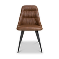 Astell Faux Leather Dining Chair Tan from Roseland Furniture
