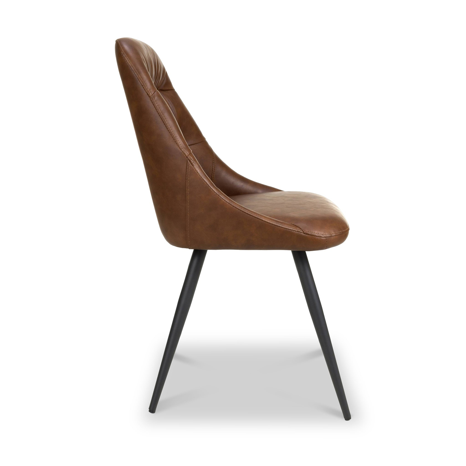 Astell Faux Leather Dining Chair Tan from Roseland Furniture