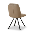 Elara Swivel Faux Leather Dining Chair Mink from Roseland Furniture
