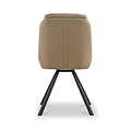 Elara Swivel Faux Leather Dining Chair Mink from Roseland Furniture