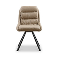 Elara Swivel Faux Leather Dining Chair Mink from Roseland Furniture