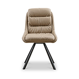 Elara Swivel Faux Leather Dining Chair Mink from Roseland Furniture