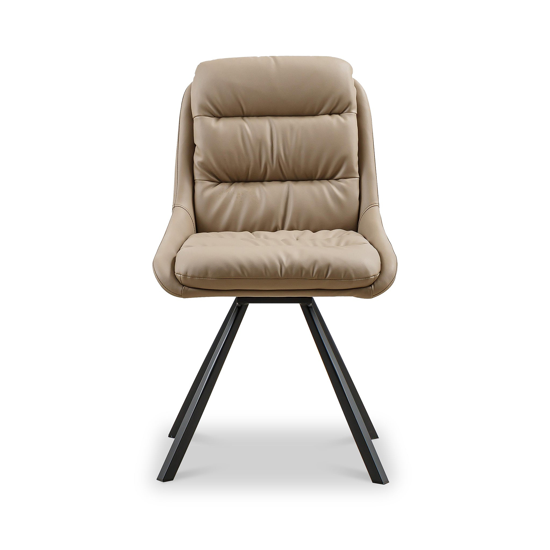 Elara Swivel Faux Leather Dining Chair Mink from Roseland Furniture