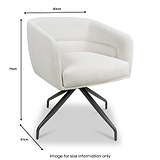 Berkley Corduroy Swivel Dining Chair from Roseland Furniture