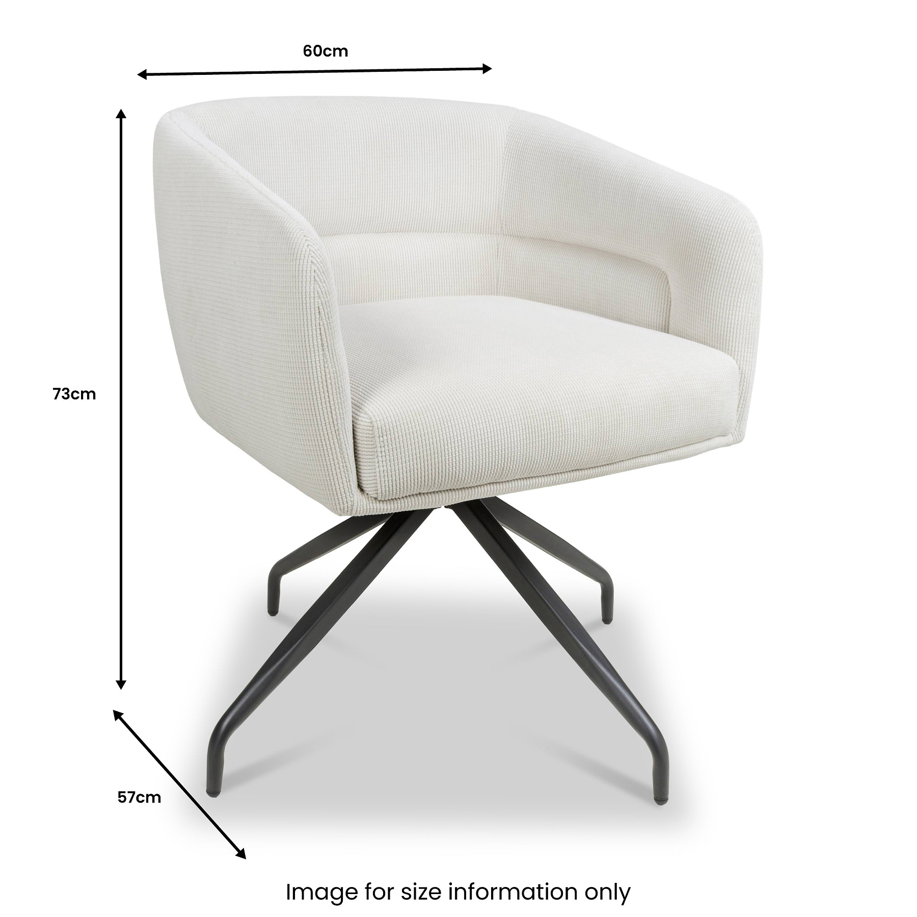 Berkley Corduroy Swivel Dining Chair from Roseland Furniture