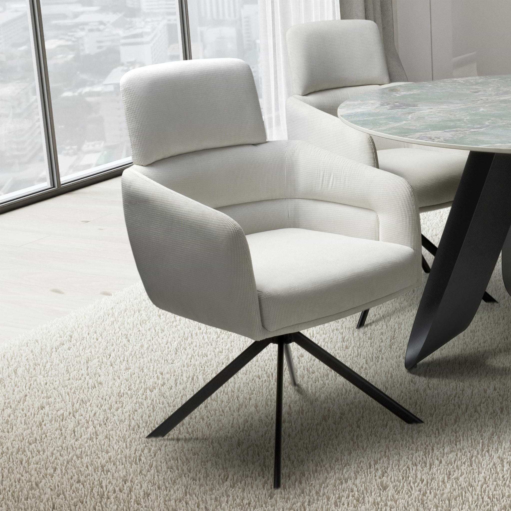 Gilston Corduroy Swivel Dining Chair from Roseland Furniture