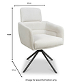 Gilston Corduroy Swivel Dining Chair from Roseland Furniture