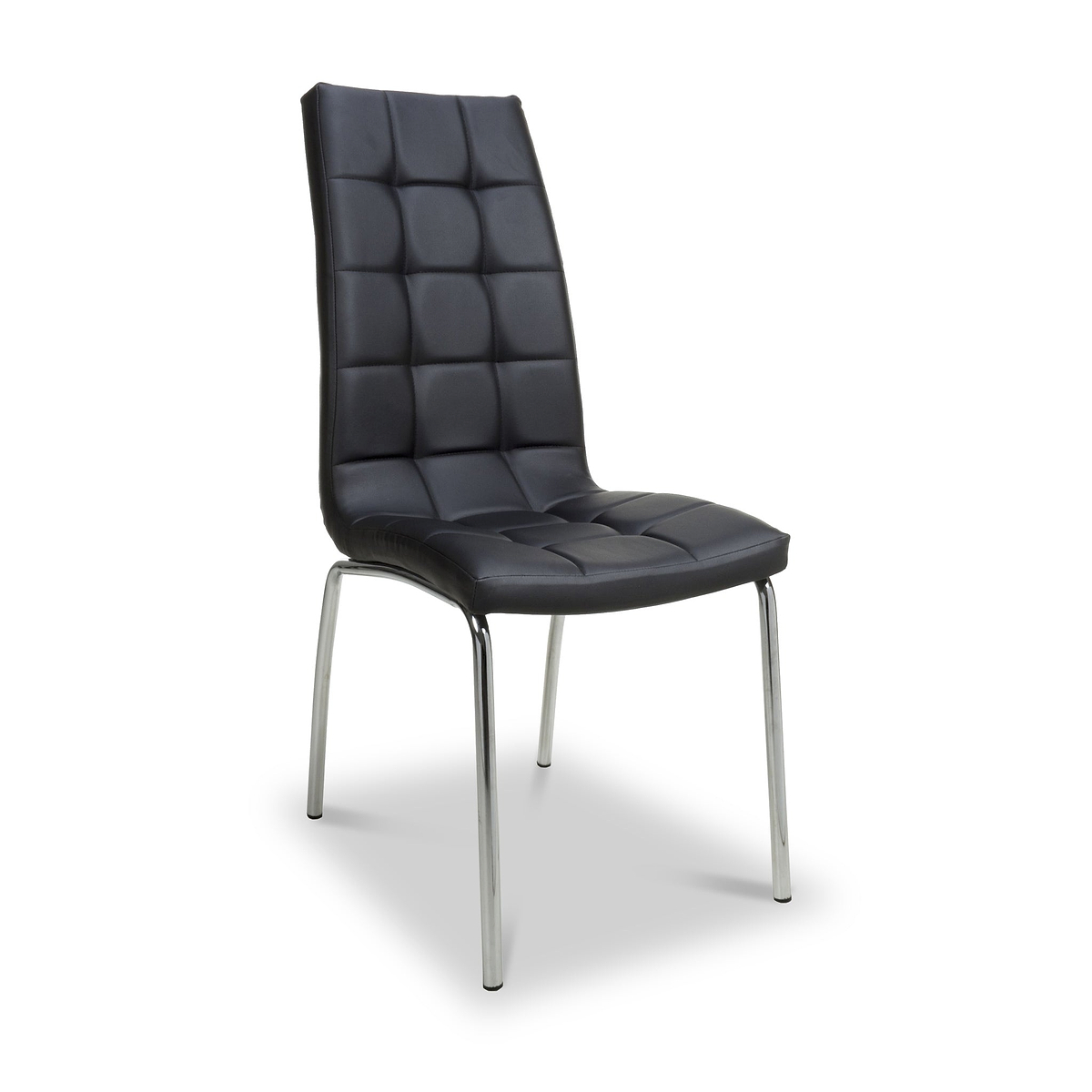 Draycott Faux Leather Dining Chair Black from Roseland Furniture