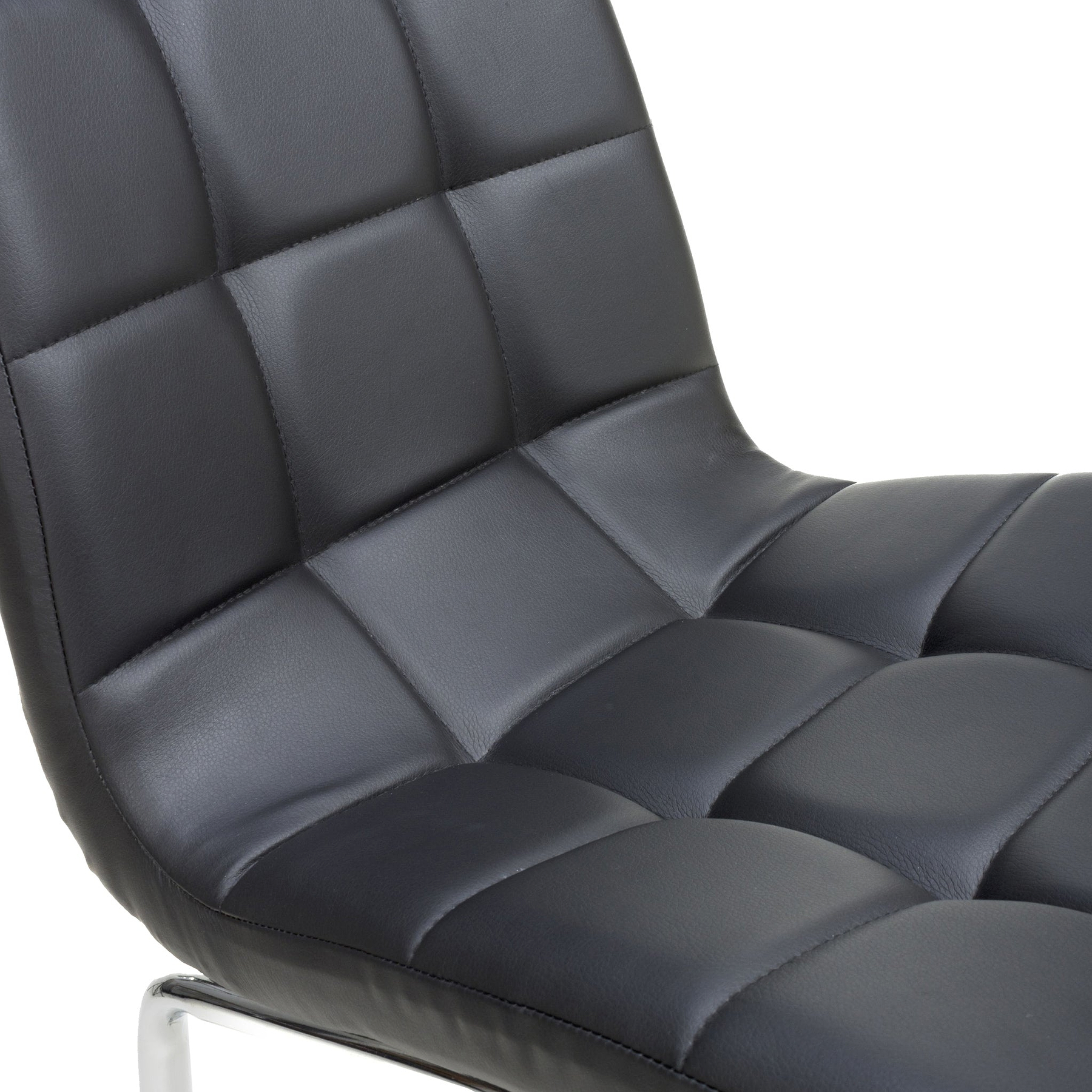 Draycott Faux Leather Dining Chair Black from Roseland Furniture
