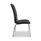 Draycott Faux Leather Dining Chair Black from Roseland Furniture