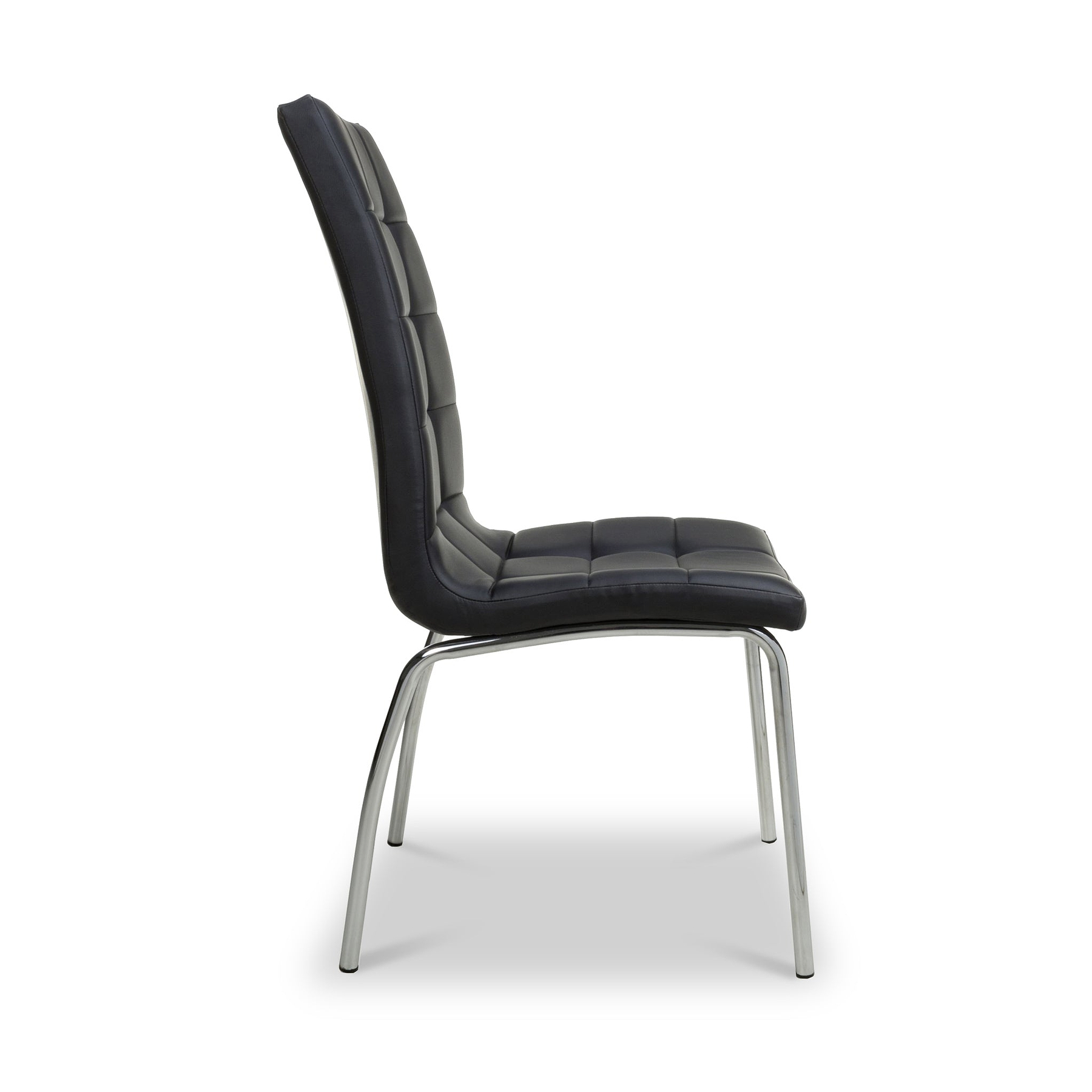 Draycott Faux Leather Dining Chair Black from Roseland Furniture