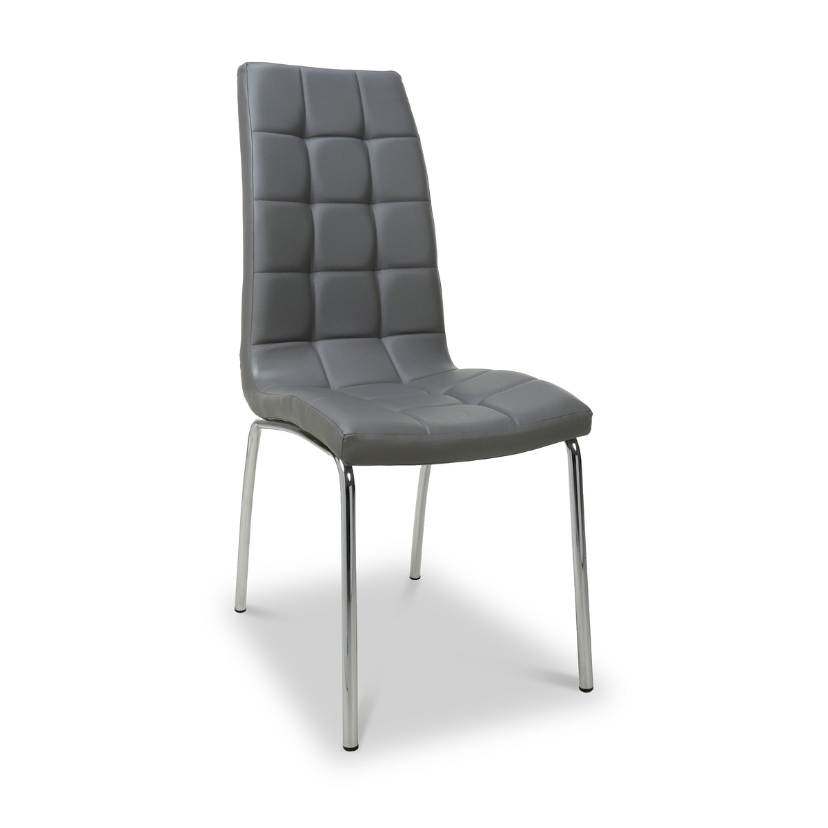 Draycott Faux Leather Dining Chair Grey from Roseland Furniture