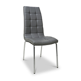 Draycott Faux Leather Dining Chair Grey from Roseland Furniture