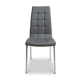 Draycott Faux Leather Dining Chair Grey from Roseland Furniture
