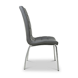 Draycott Faux Leather Dining Chair Grey from Roseland Furniture