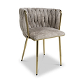 Cindy Woven Dining Chair Mink Chenille from Roseland Furniture
