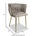 Cindy Woven Dining Chair Mink Chenille from Roseland Furniture