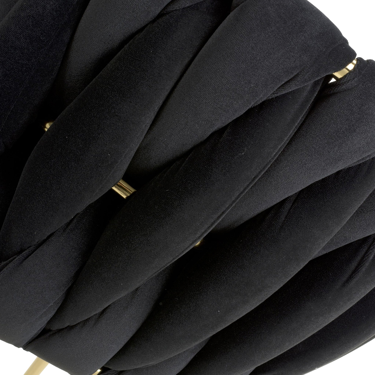 Cindy Woven Dining Chair Black Velvet from Roseland Furniture