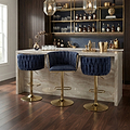 Cindy Woven Bar Stool Blue from Roseland Furniture