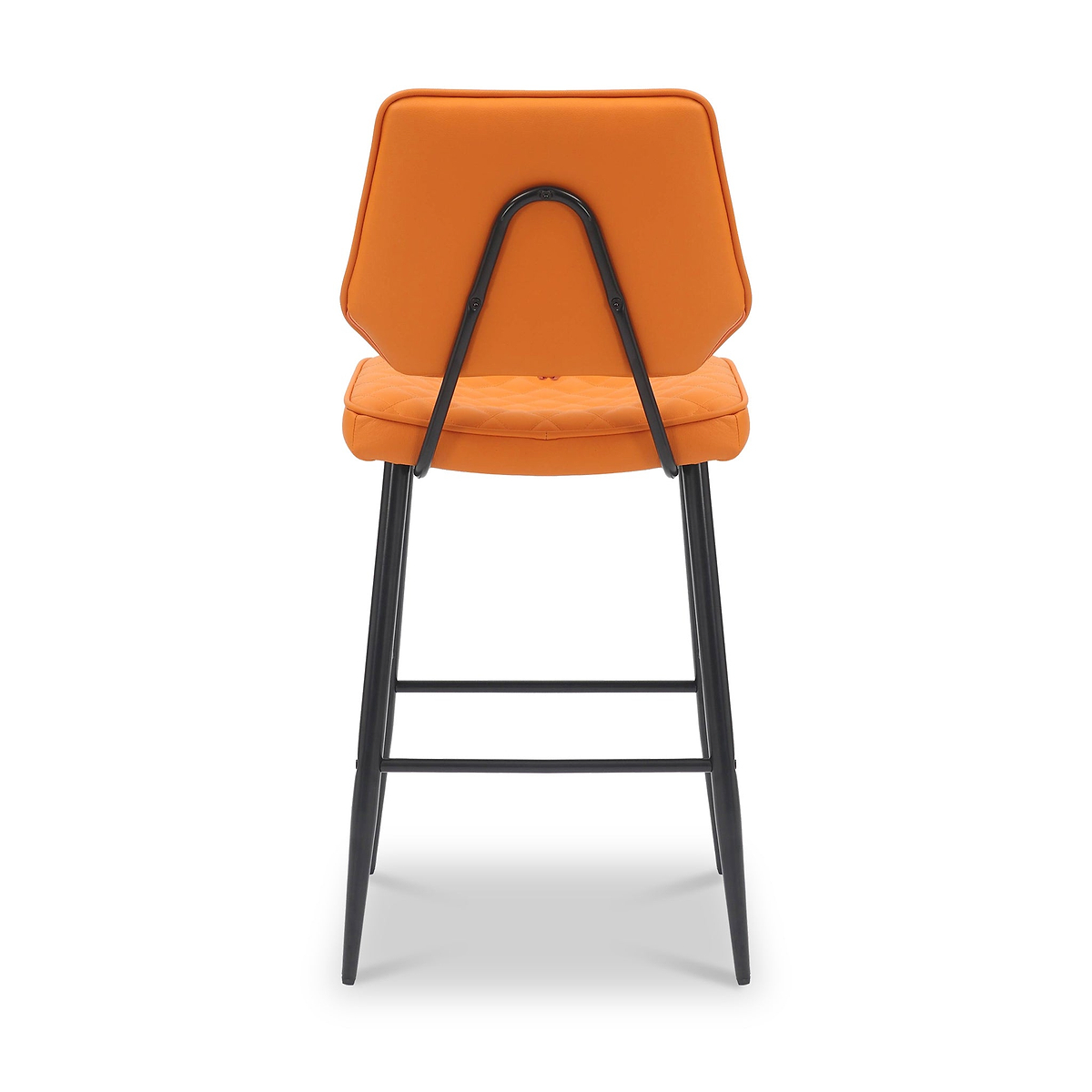 Brayford Leather Barstool Orange from Roseland Furniture