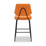 Brayford Leather Barstool Orange from Roseland Furniture