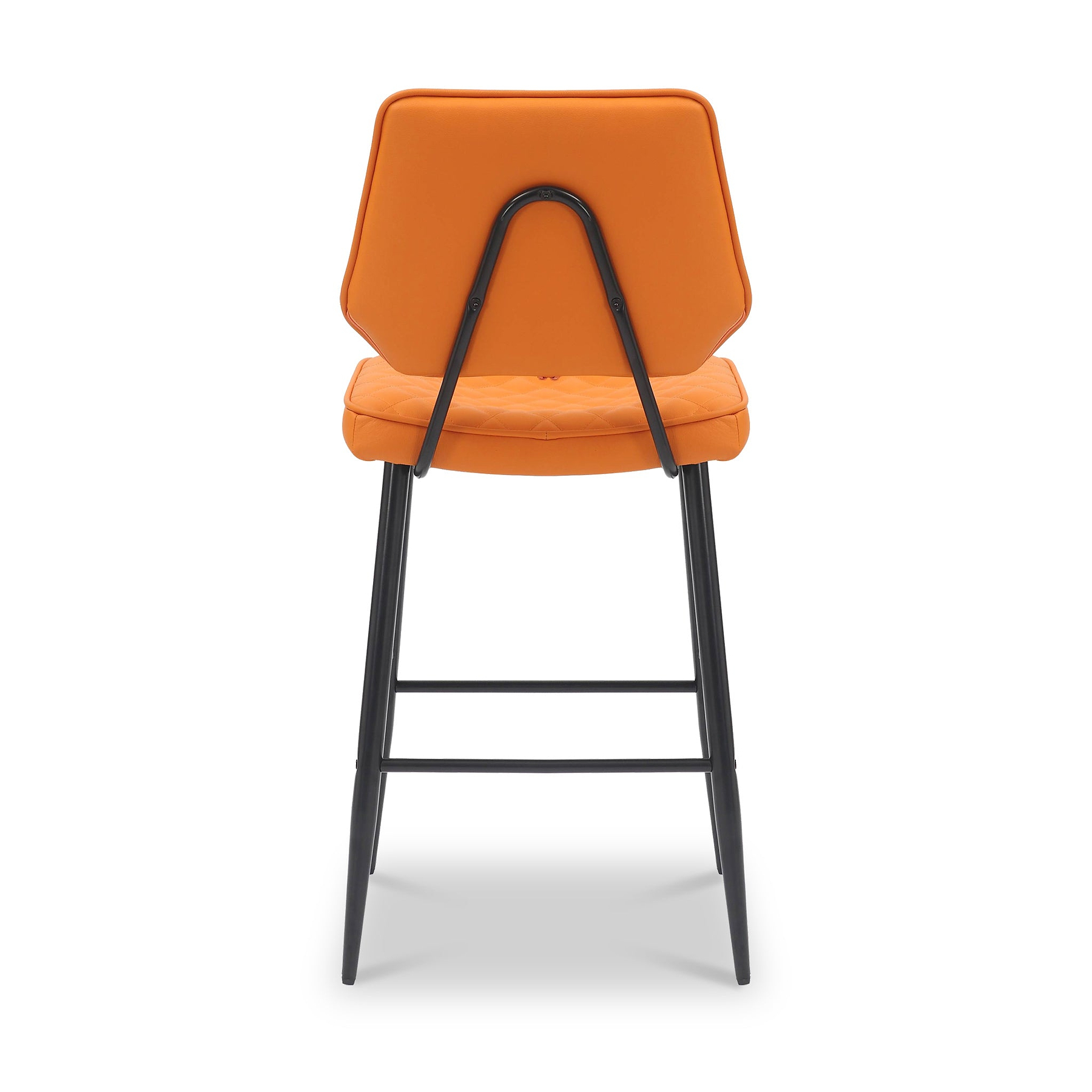 Brayford Leather Barstool Orange from Roseland Furniture