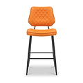 Brayford Leather Barstool Orange from Roseland Furniture