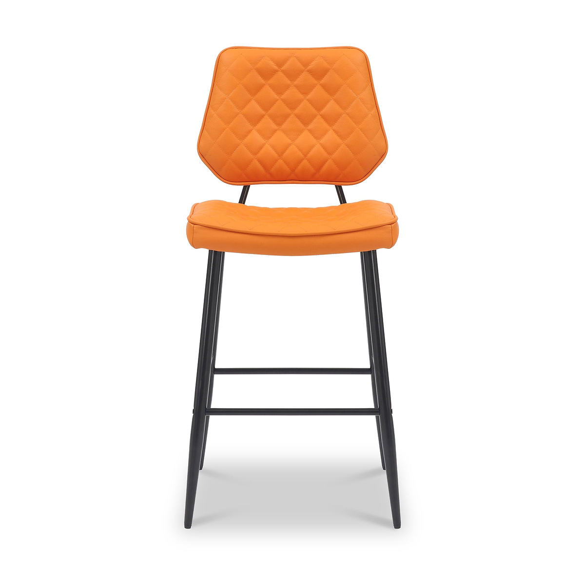 Brayford Leather Barstool Orange from Roseland Furniture