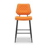 Brayford Leather Barstool Orange from Roseland Furniture