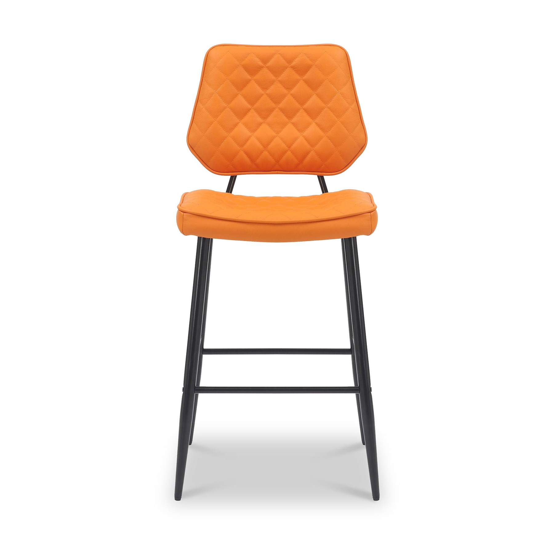 Brayford Leather Barstool Orange from Roseland Furniture